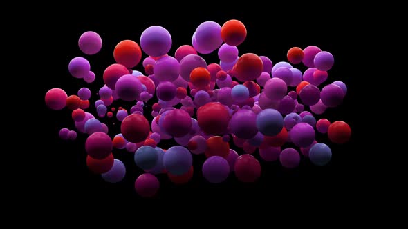 Digitally generated video of bubbles 