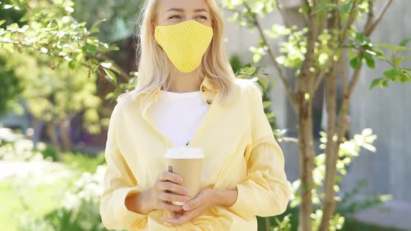 Woman Enjoy Breathing Fresh Air After Quarantine