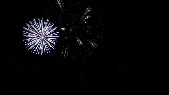 Colorful Fireworks Exploding in the Night Sky Celebrations and Events in Bright Colors