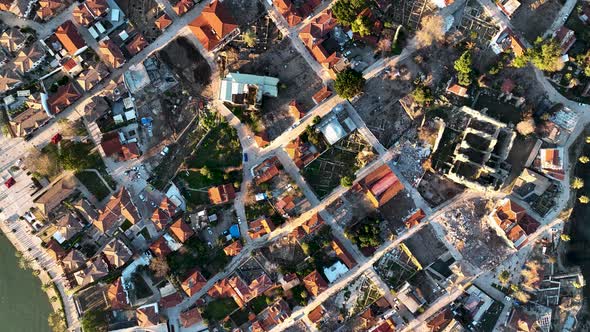 Aerial Footage of the Antique City Side, Turkey 4 K