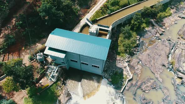 Hovering Over A Hydro Electric Plant