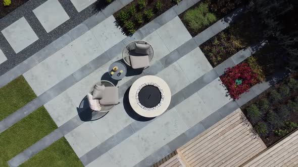 Droneshot of a Garden in a Country House