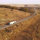 Gasoline truck Tank Oil trailer, on highway driving along the road.  - VideoHive Item for Sale