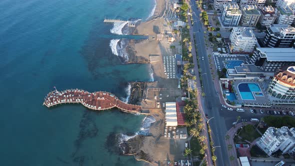 Alanya, Turkey - a Resort Town on the Seashore. Aerial View