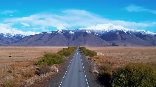 Patagonia Argentina. Famous road at town of El Calafate at Patagonia Argentina. Patagonia road lands