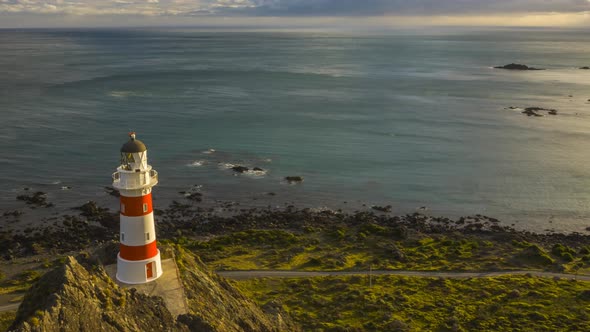 Cape Palliser lighthouse timelapse