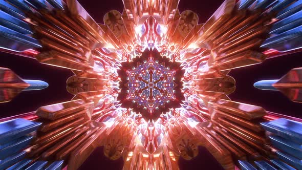 Spiritual Teacher Mushroom Kaleidoscope Sacred Geometry Yoga Zen Ethnic Tunnel Bmp With 3D art loop
