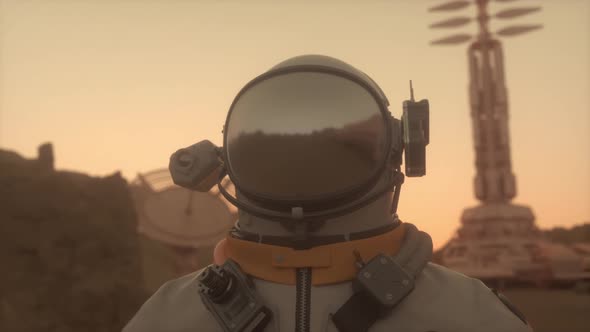 Astronaut on the Surface of Mars