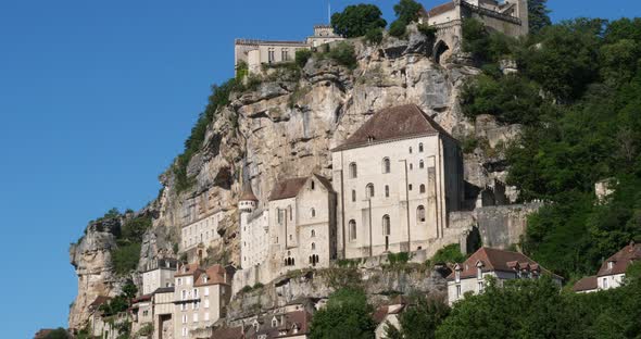 the medieval city Rocamadour, Lot department, Occitanie, France