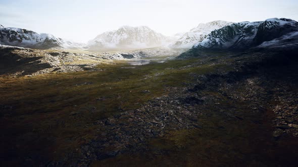 Polar Ural Mountain and Fields