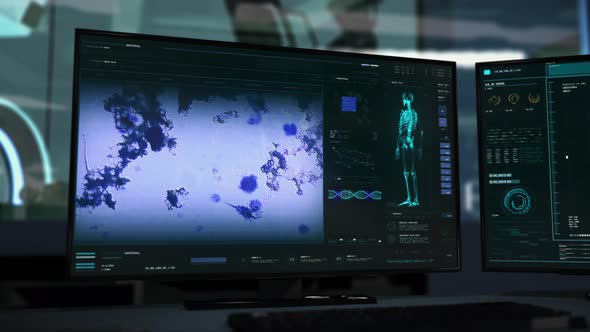 Infectious Microorganism Examination In Microscopic Biotechnology Interface alt