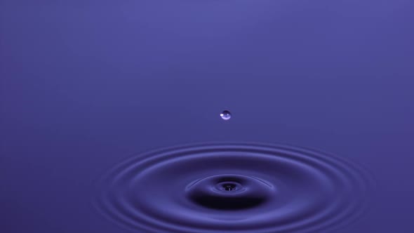 Droplet Falling Into Liquid And Causing Ripples