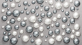 Abstract metallic background with white and black pearls. 3d render illustration. - PhotoDune Item for Sale
