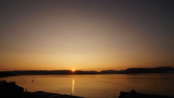 Sunset, Golden Hour Turns To Blue Hour.