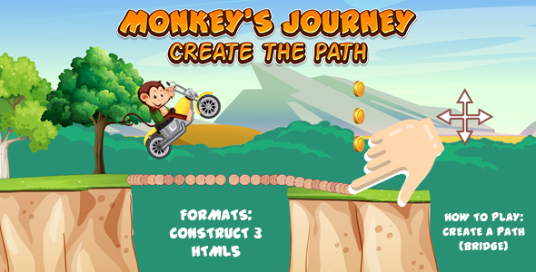 Monkey's Journey Game (Construct 3 | C3P | HTML5) Create The Path