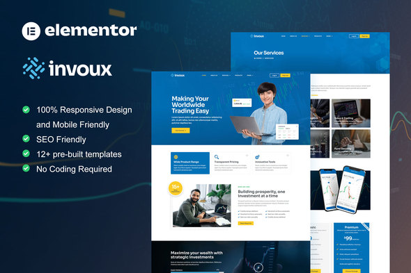 Invoux - Trading & Investment Elementor Pro Template Kit