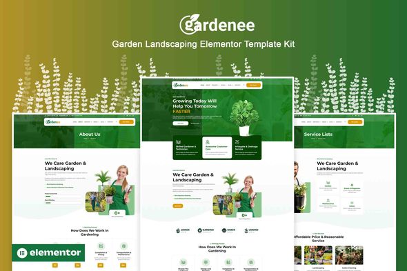 Gardenee - Landscaping & Garden Care Elementor Pro Template Kit