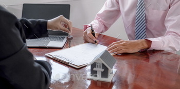 nt explains the business contract, rent, purchase, mortgage, a loan, or home insurance to the buyer.