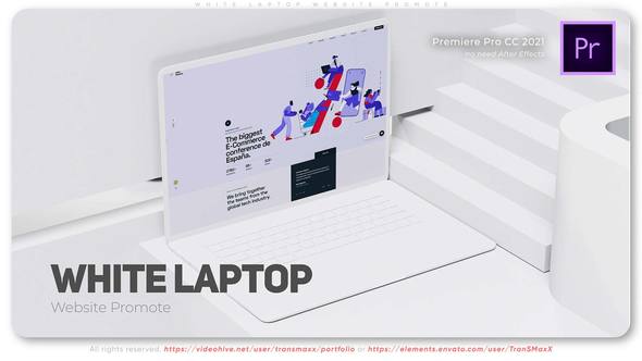 White Laptop Website Promote