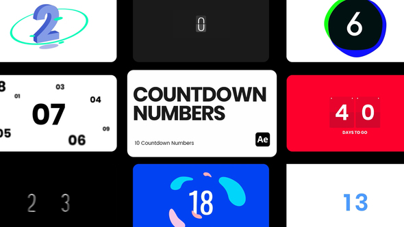 Countdown Numbers for After Effects alt