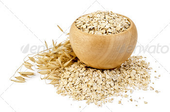 Oat flakes in a bowl