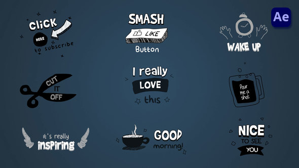 2D Scribble Sketch titles [After Effects] alt