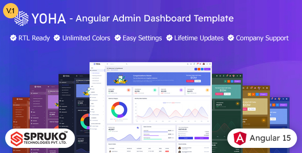 Yoha – Angular Admin and Dashboard Template