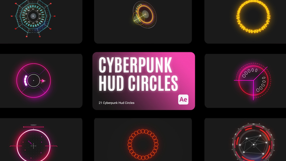 Cyberpunk HUD Circles for After Effects