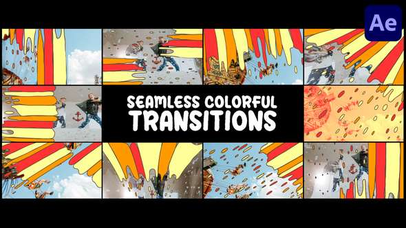 Seamless Colorful Transitions | After Effects alt