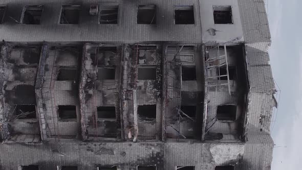 Vertical Video of a Warbombed Man in Ukraine