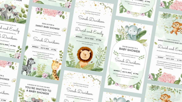 Baby Shower Invitation - Instagram Reel Template