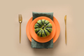 Autumn table setting decorated fall harvest for Thanksgiving day. - PhotoDune Item for Sale