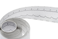 Roll of regular elektrocardiogram on white background close up - PhotoDune Item for Sale