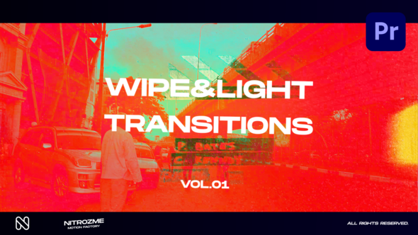 Wipe and Light Transitions Vol. 01 for Premiere Pro
