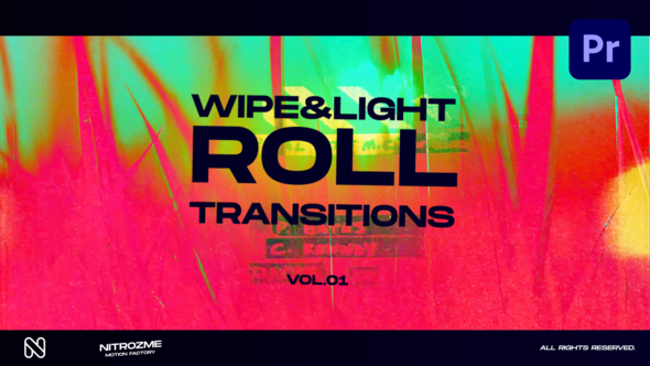 Wipe and Light Roll Transitions Vol. 01 for Premiere Pro