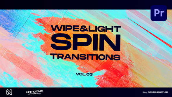 Wipe and Light Spin Transitions Vol. 03 for Premiere Pro