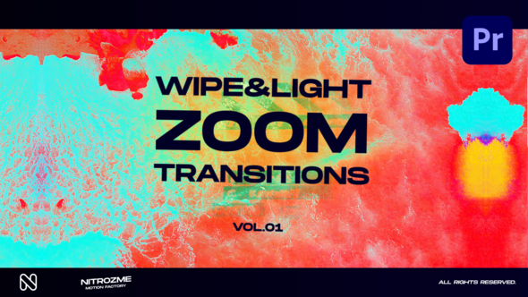 Wipe and Light Zoom Transitions Vol. 01 for Premiere Pro