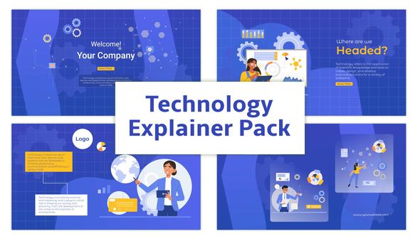 Technology Explainer Animation Scene Pack