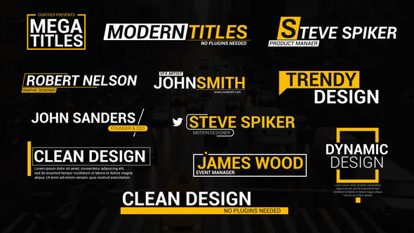 Clean Lower Third Titles