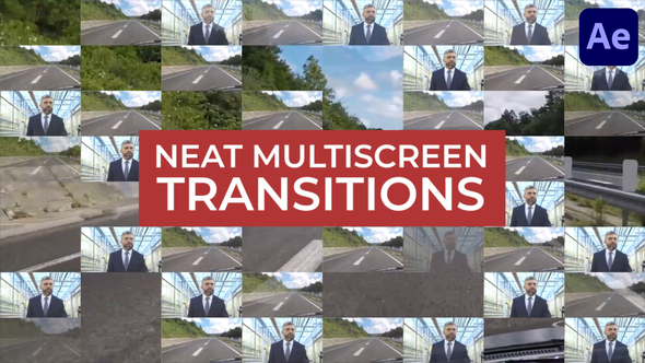 Neat Multiscreen Transitions for After Effects alt