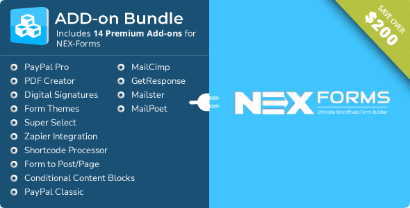 Add-on Bundle for NEX-Forms - WordPress Form Builder