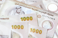 UAE dirhams, new banknotes of one thousand, paper money closeup - PhotoDune Item for Sale