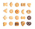 Assorted various cookies. Sweet biscuits isolated on white background. - PhotoDune Item for Sale