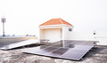Solar Panels Solar Cells on Rooftop with Sun Overlight Day - PhotoDune Item for Sale
