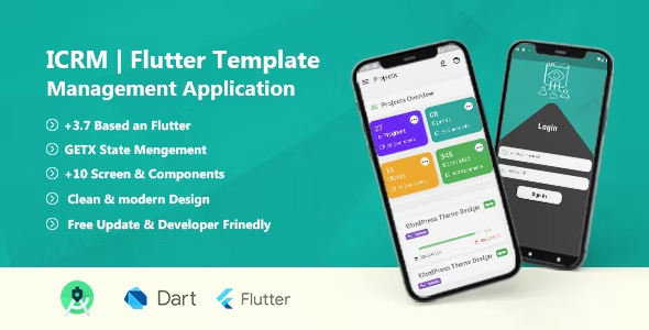 iCRM - Flutter Project Mangement Templete Kit