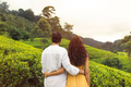 Couple of Tourists in During Excursion to Green Tea Terraces in Sri Lanka Mountains - PhotoDune Item for Sale