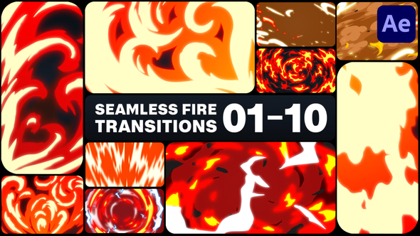 Seamless Fire Transitions for After Effects