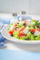 Delicious and homemade Greek salad seasoned with olive oil. - PhotoDune Item for Sale