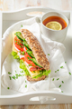 Healthy and bio sandwich with cheese chive and ham. - PhotoDune Item for Sale