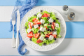 Full of vitamins Greek salad with olives, feta and lettuce. - PhotoDune Item for Sale